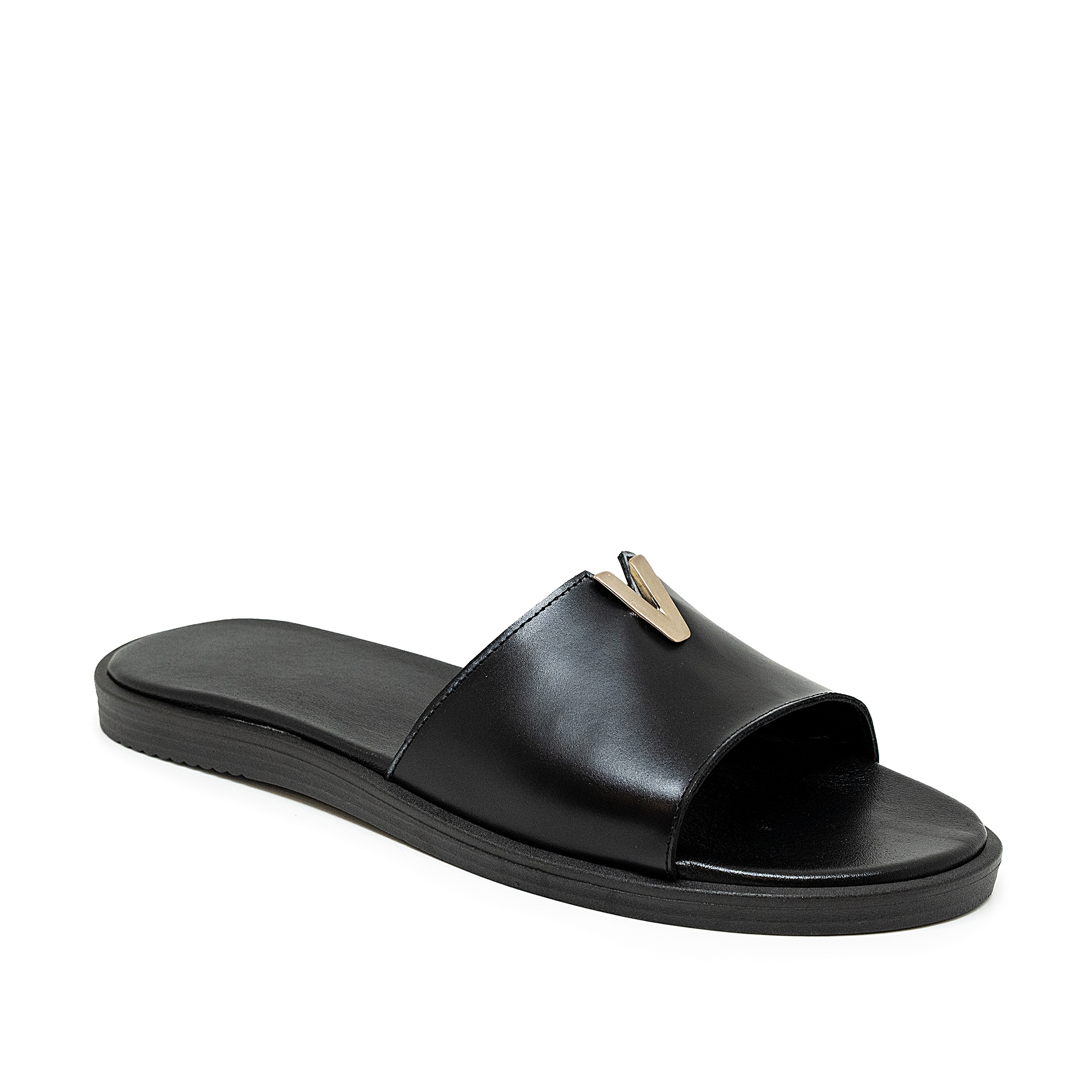 Bigshoes KL0103-01 Δερμάτινο Σανδάλι Μαύρο φωτογραφία